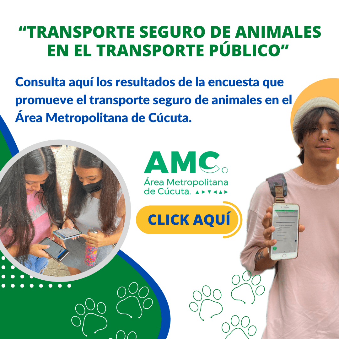 Enlace a resultados obtenido de la encuesta a ciudadanos metropolitanos sobre el transporte seguro de animales, jóvenes mostrando el diligenciamiento del formulario.
