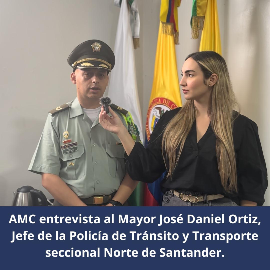 Mayor Ortiz ,Jefe de la Policía de Tránsito y Transporte seccional Norte de Santander