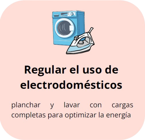 Regular el uso de electrodomésticos