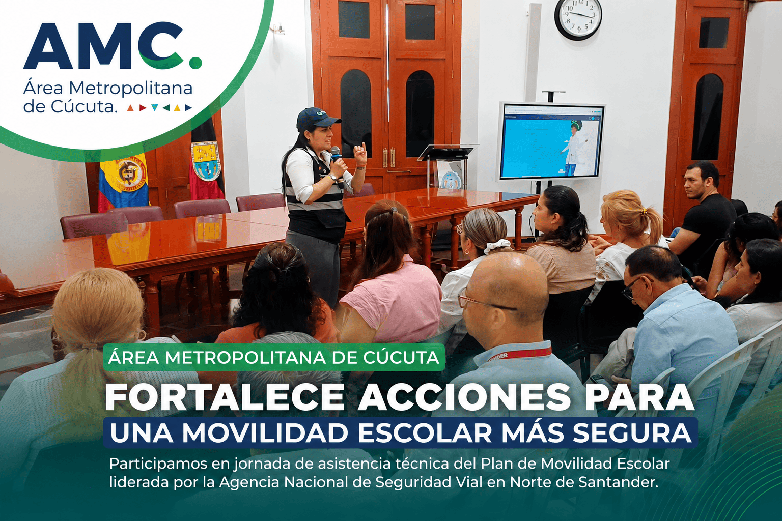 Área Metropolitana de Cúcuta fortalece acciones para una movilidad escolar más segura en Norte de Santander